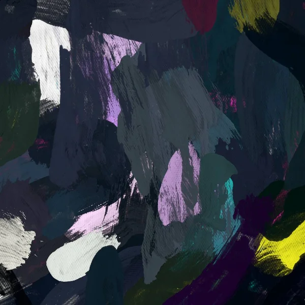 Tuval el yapımı yağlıboya. Renkli doku. Fırça darbeleri. Renkli görüntü. Modern sanat. Çağdaş sanat.