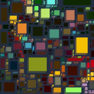 Soyut sanat dokusu. Kareler ile renkli doku. Modern sanat eserleri. Renkli görüntü
