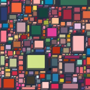 Soyut sanat dokusu. Kareler ile renkli doku. Modern sanat eserleri. Renkli görüntü