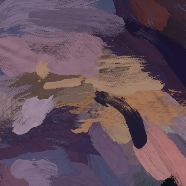 Tuval el yapımı yağlıboya. Renkli doku. Fırça darbeleri.