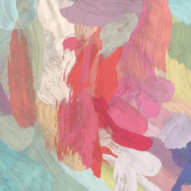 Tuval el yapımı yağlıboya. Renkli doku. Fırça darbeleri. Renkli görüntü. Modern sanat. Çağdaş sanat.