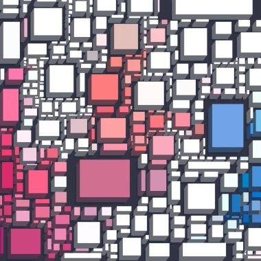 Soyut sanat dokusu. Kareler ile renkli doku. Modern sanat eserleri. Renkli görüntü