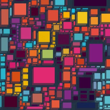 Soyut sanat dokusu. Kareler ile renkli doku. Modern sanat eserleri. Renkli görüntü