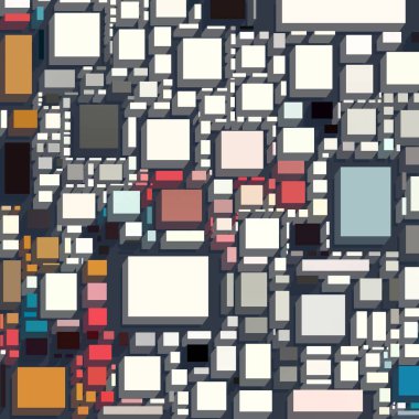 Soyut sanat dokusu. Kareler ile renkli doku. Modern sanat eserleri. Renkli görüntü