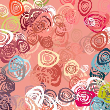 Çiçekli, soyut, pürüzsüz desen
