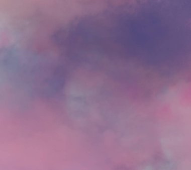 Açık gökyüzü mavisi, pembe ve mor pürüzsüz pastel renkler ıslak etkisi el çizilmiş tuval aquarelle arka plan. Tasarım için suluboya kağıt dokulu illüstrasyon, vintage kart retro şablonları.