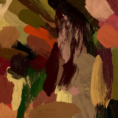 Tuval el yapımı yağlıboya. Renkli doku. Fırça darbeleri. Renkli görüntü. Modern sanat. Çağdaş sanat.