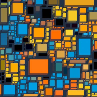 Soyut sanat dokusu. Kareler ile renkli doku. Modern sanat eserleri. Renkli görüntü