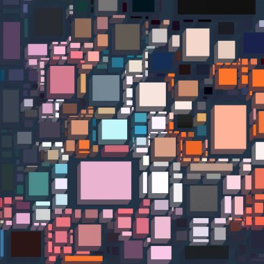 Soyut sanat dokusu. Kareler ile renkli doku. Modern sanat eserleri. Renkli görüntü