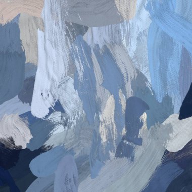 Tuval el yapımı yağlıboya. Renkli doku. Fırça darbeleri.