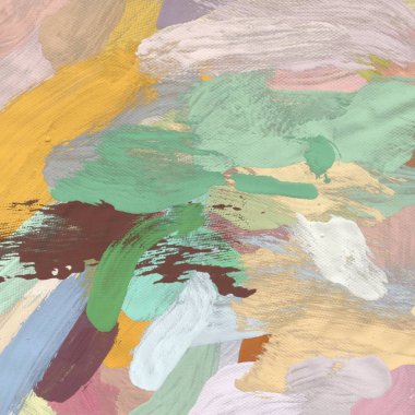 Tuval el yapımı yağlıboya. Renkli doku. Fırça darbeleri. Renkli görüntü. Modern sanat. Çağdaş sanat.