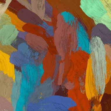 Tuval üzerine yağlıboya, Soyut sanat dokusu. Renkli doku. Modern sanat eserleri. Yağlı boya darbeleri. Fırça darbeleri