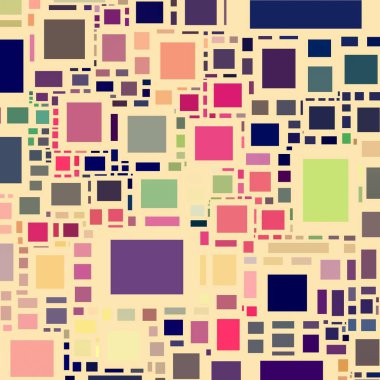 Soyut sanat dokusu. Kareler ile renkli doku. Modern sanat eserleri. Renkli görüntü