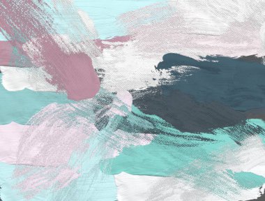 El yapımı tuvale yağlı boya. Soyut sanat dokusu. Renkli doku. Modern sanat eserleri. Yağlı boya darbeleri. Fırça darbeleri. Modern sanat. Çağdaş sanat. Sanatsal tuval.  