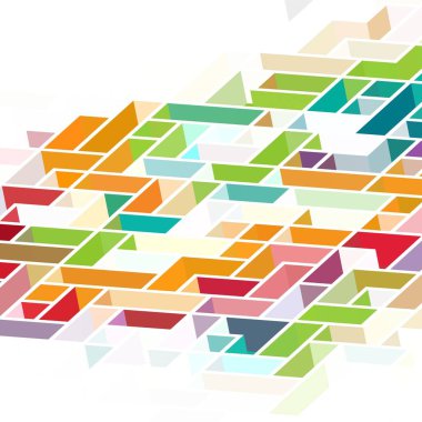 Renkli üçgenlerle soyut arkaplan.