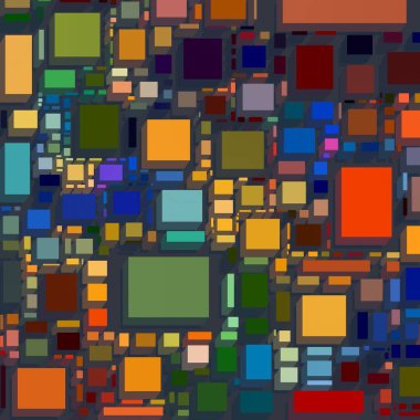 Soyut sanat dokusu. Kareler ile renkli doku. Modern sanat eserleri. Renkli görüntü