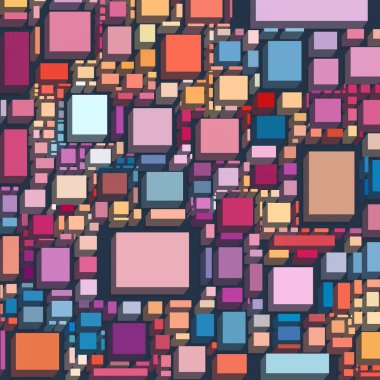 Soyut sanat dokusu. Kareler ile renkli doku. Modern sanat eserleri. Renkli görüntü