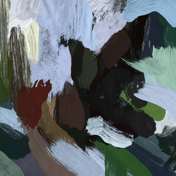 Tuval el yapımı yağlıboya. Renkli doku. Fırça darbeleri.