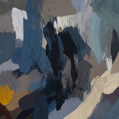 Tuval el yapımı yağlıboya. Renkli doku. Fırça darbeleri.