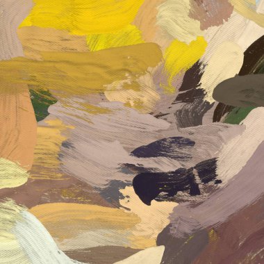 Tuval el yapımı yağlıboya. Renkli doku. Fırça darbeleri.