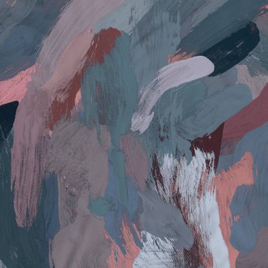 Tuval el yapımı yağlıboya. Renkli doku. Fırça darbeleri. Renkli görüntü. Modern sanat. Çağdaş sanat.