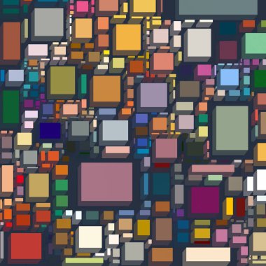 Soyut sanat dokusu. Kareler ile renkli doku. Modern sanat eserleri. Renkli görüntü