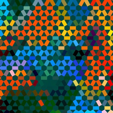 Renk fraktal geometrik soyut desen