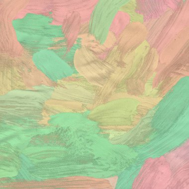 Tuval el yapımı yağlıboya. Renkli doku. Fırça darbeleri. Renkli görüntü. Modern sanat. Çağdaş sanat.