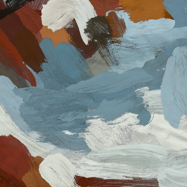 Tuval el yapımı yağlıboya. Renkli doku. Fırça darbeleri.