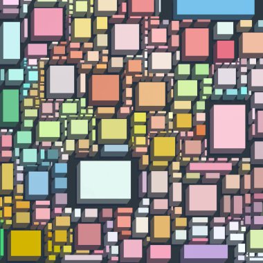 Soyut sanat dokusu. Kareler ile renkli doku. Modern sanat eserleri. Renkli görüntü