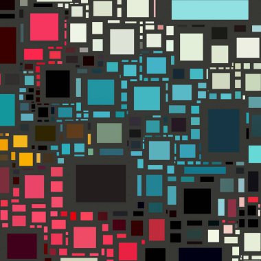 Soyut sanat dokusu. Kareler ile renkli doku. Modern sanat eserleri. Renkli görüntü