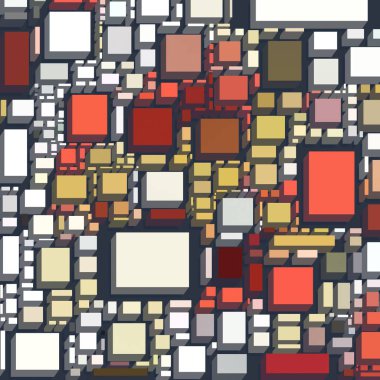 Soyut sanat dokusu. Kareler ile renkli doku. Modern sanat eserleri. Renkli görüntü