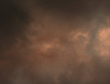 Turuncu sis ve siyah sahne stüdyosu vitrin oda arka plan üzerinde sis etkisi.