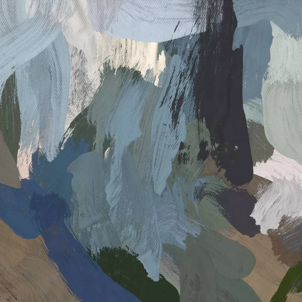 Tuval el yapımı yağlıboya. Renkli doku. Fırça darbeleri.