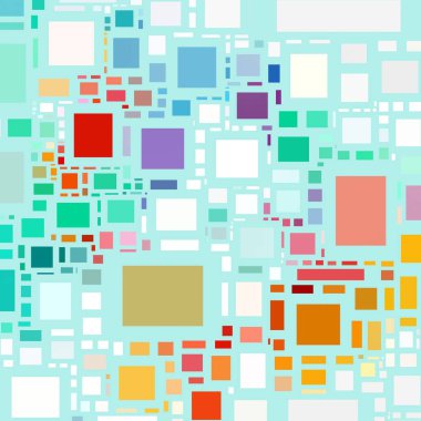 Soyut sanat dokusu. Kareler ile renkli doku. Modern sanat eserleri. Renkli görüntü