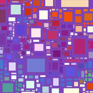 Soyut sanat dokusu. Kareler ile renkli doku. Modern sanat eserleri. Renkli görüntü
