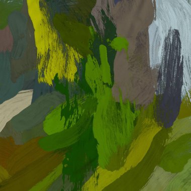 Tuval el yapımı yağlıboya. Renkli doku. Fırça darbeleri.