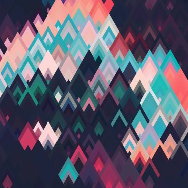 Geometrik desenlerle soyut sanat dokusu