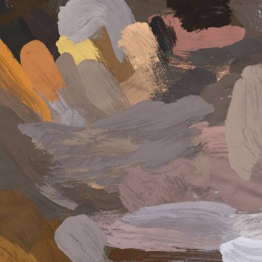 Tuval el yapımı yağlıboya. Renkli doku. Fırça darbeleri.