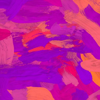 Tuval el yapımı yağlıboya. Renkli doku. Fırça darbeleri.