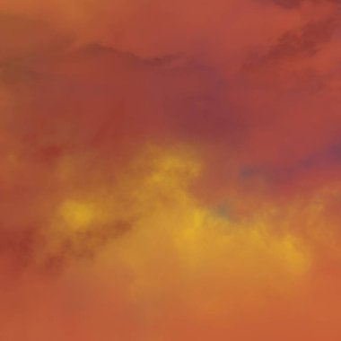 Oragne Bulutlar bir Fırtına, Dramatik bir görünüm önce akşam güneş ışığı yansıtır