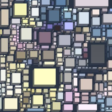 Soyut sanat dokusu. Kareler ile renkli doku. Modern sanat eserleri. Renkli görüntü