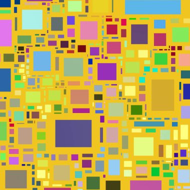 Soyut sanat dokusu. Kareler ile renkli doku. Modern sanat eserleri. Renkli görüntü