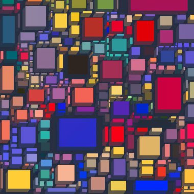 Soyut sanat dokusu. Kareler ile renkli doku. Modern sanat eserleri. Renkli görüntü