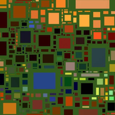 Soyut sanat dokusu. Kareler ile renkli doku. Modern sanat eserleri. Renkli görüntü