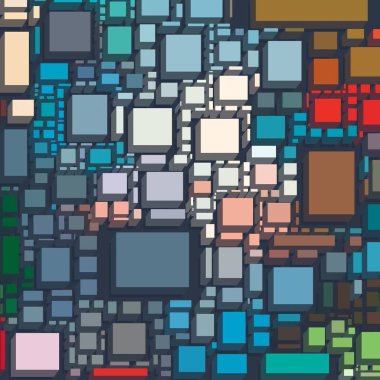 Soyut sanat dokusu. Kareler ile renkli doku. Modern sanat eserleri. Renkli görüntü