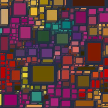 Soyut sanat dokusu. Kareler ile renkli doku. Modern sanat eserleri. Renkli görüntü