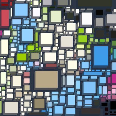 Soyut sanat dokusu. Kareler ile renkli doku. Modern sanat eserleri. Renkli görüntü