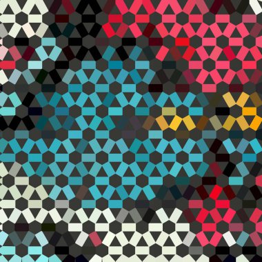 Renk fraktal geometrik soyut desen