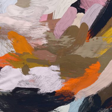 Tuval el yapımı yağlıboya. Renkli doku. Fırça darbeleri. Renkli görüntü. Modern sanat. Çağdaş sanat.